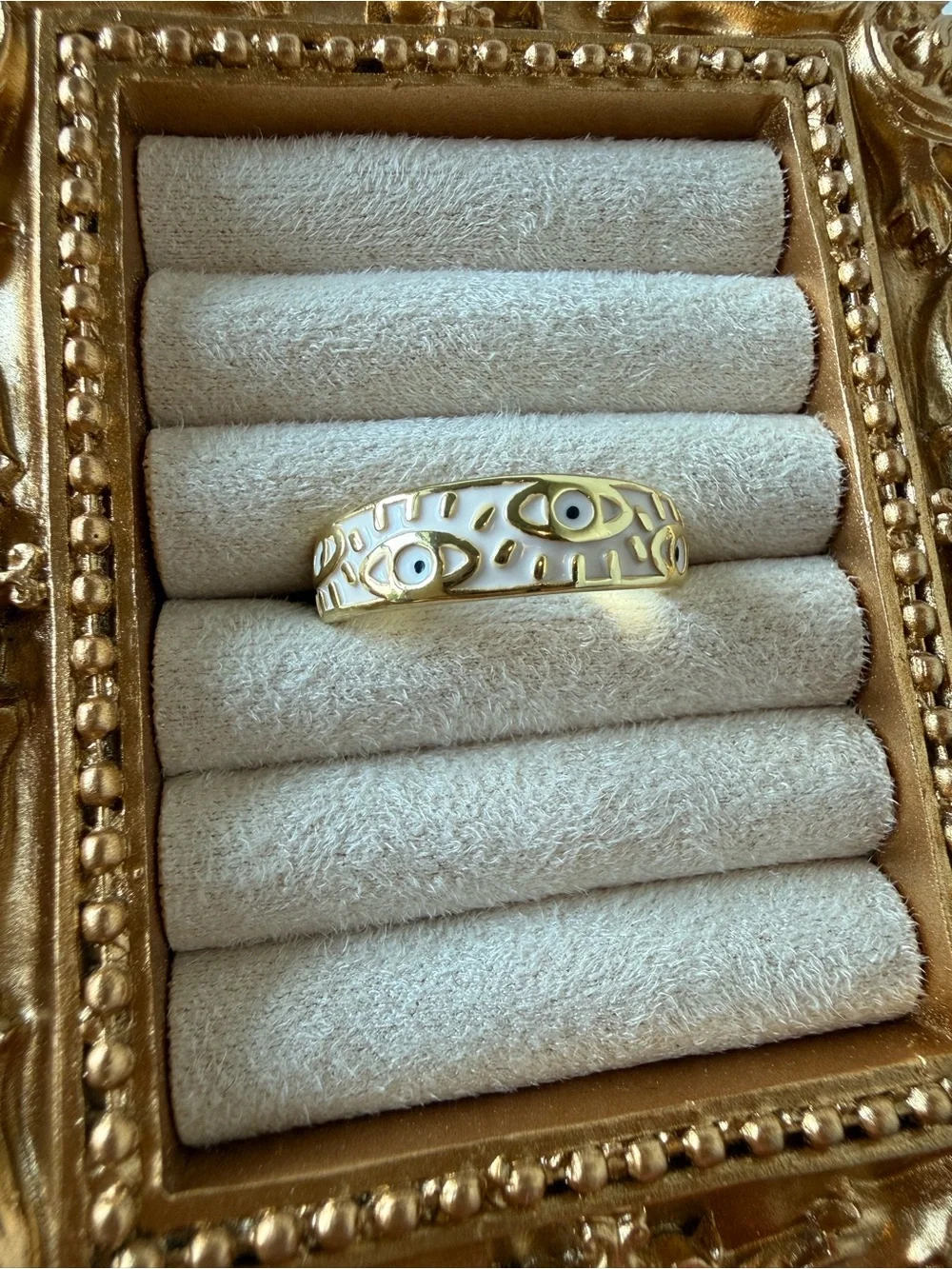 Gold Evil  Eye Ring elegant statement - Women Jewelry